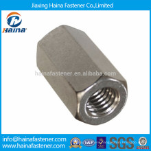 DIN6334 hex studding connector, couple nut, hex long nut